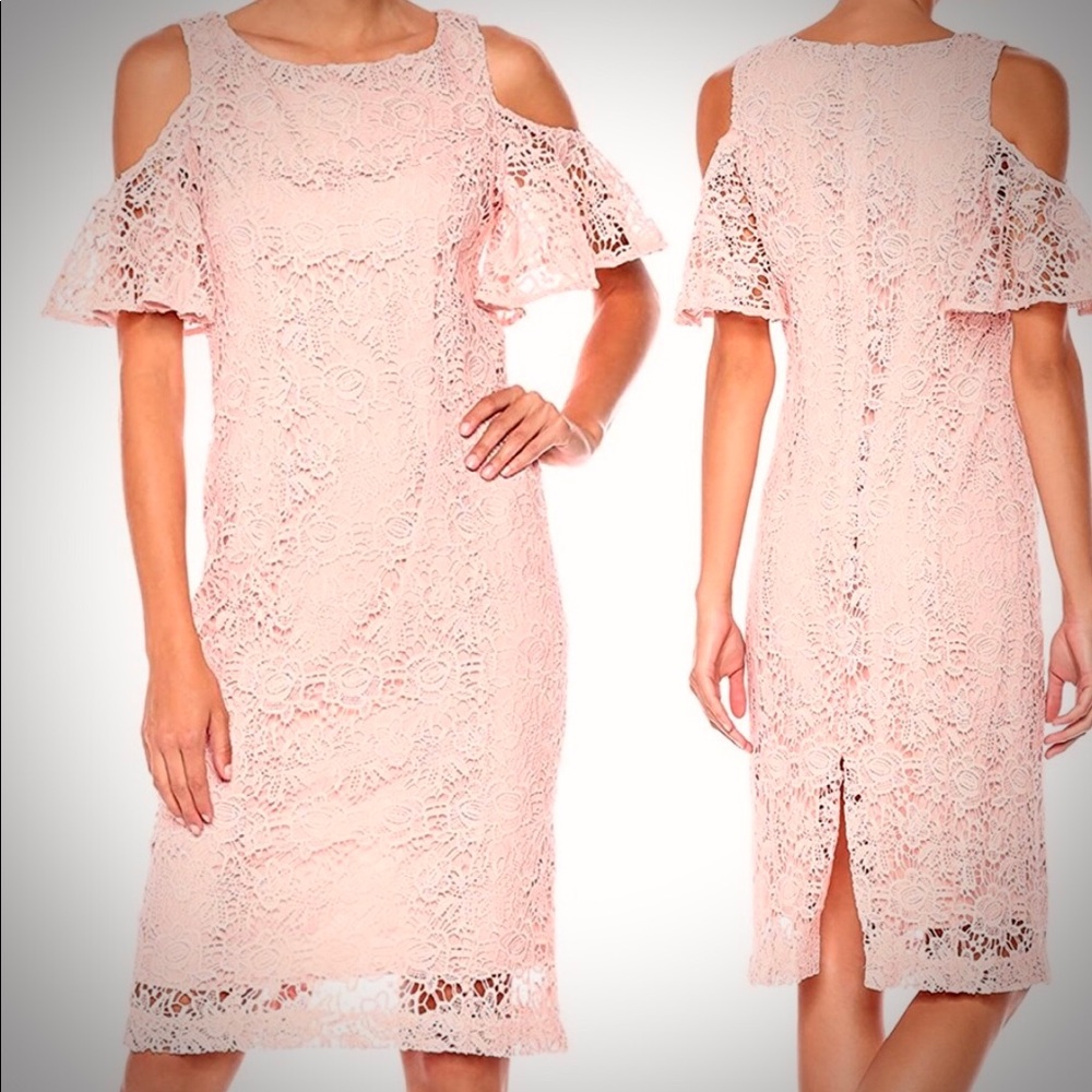 Nanette Lepore cold - shoulder lace dress NWT